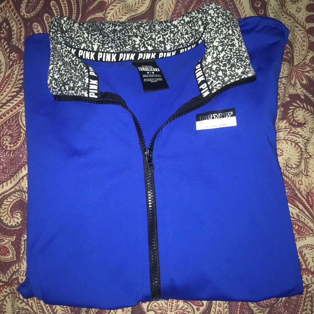 Royal Blue Pink Athletic Sweater